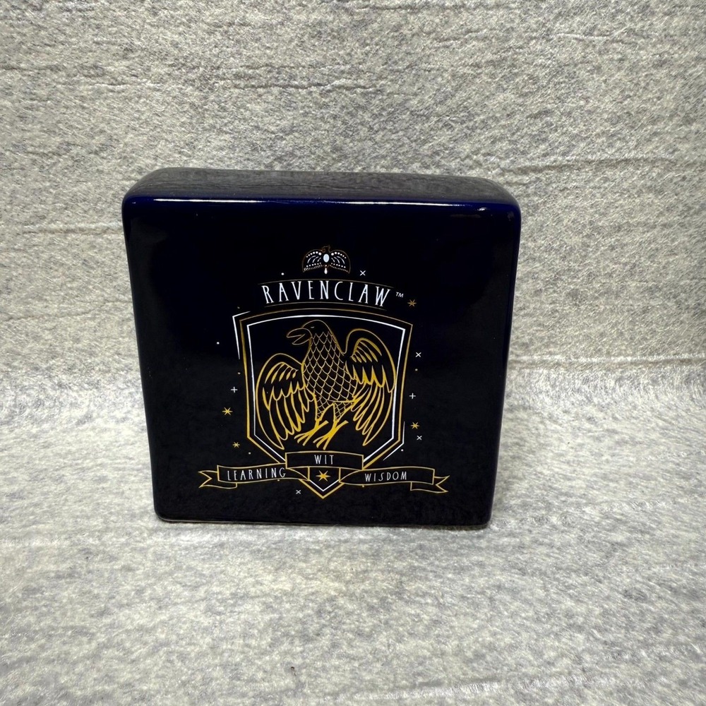 Rae Dunn Harry Potter Ravenclaw 4x4 Decorative Block Sign Blue NEW (A6)